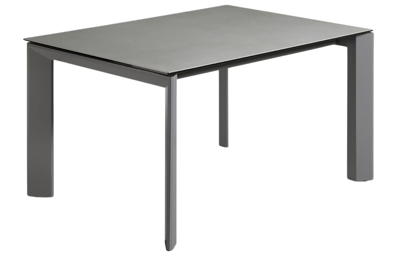 Kave Home Šedý keramický rozkládací jídelní stůl Axis 140/200 x 90 cm