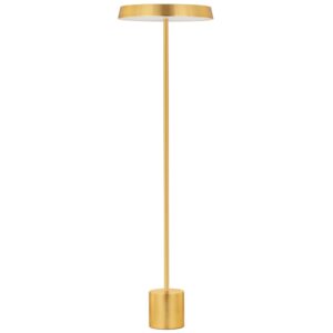 Zlatá kovová stojací LED lampa Nova Luce Vetro 136 cm