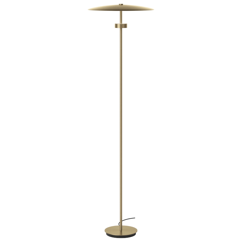 Bolia Mosazná kovová stojací LED lampa Reflection 141 cm