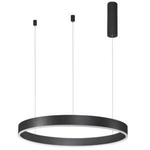 Černé kovové závěsné LED světlo Nova Luce Motif 60 cm