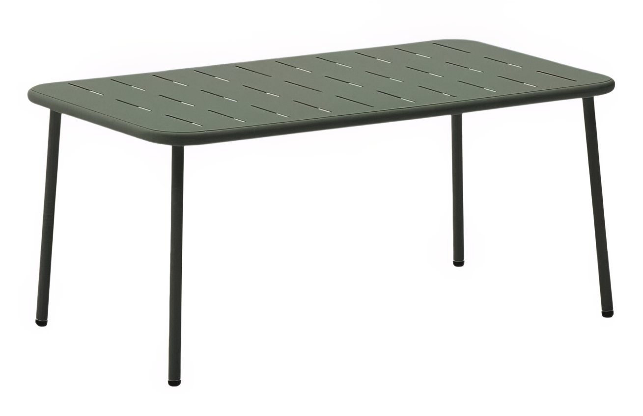 Kave Home Zelený kovový zahradní stolek Zivia 90 x 50 cm