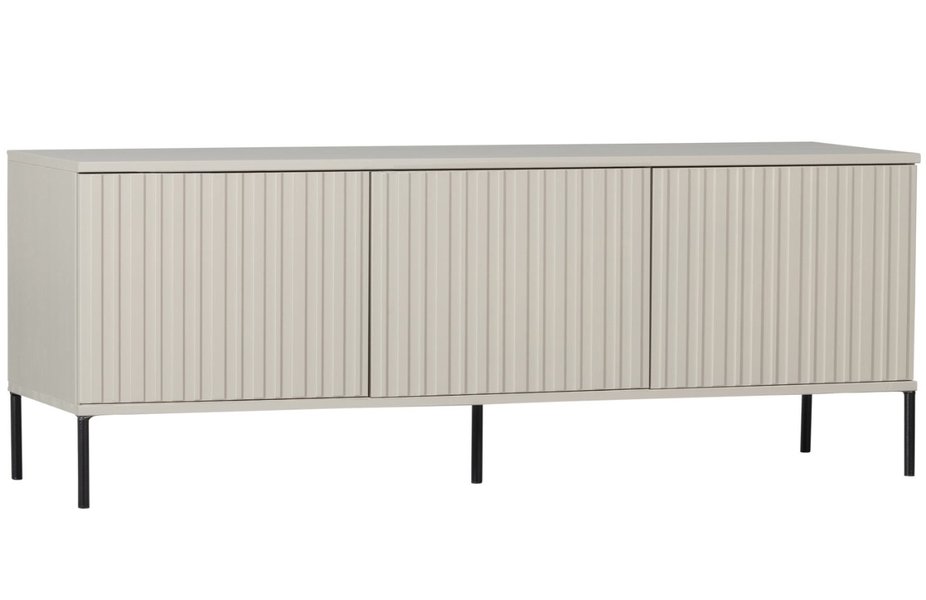 WOOOD Šedobéžový dřevěný TV stolek Gravia 150 x 44 cm