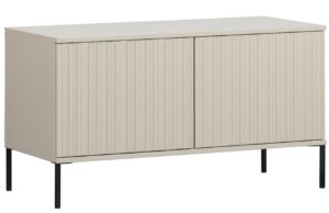 WOOOD Šedobéžový dřevěný TV stolek Gravia 100 x 44 cm