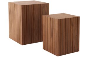 Jotex Set dvou ořechových odkládacích stolků PALANZO 30 x 30/40 x 40 cm