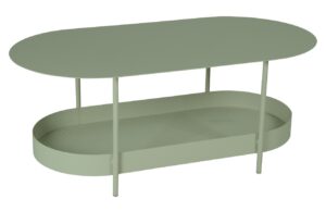 Kaktusově zelený kovový zahradní konferenční stolek Fermob Salsa 113 x 58 cm