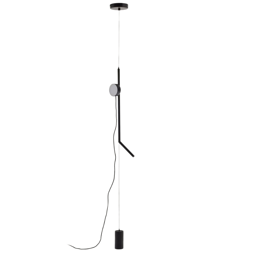 Kave Home Černá kovová stojací lampa Orey 339 cm