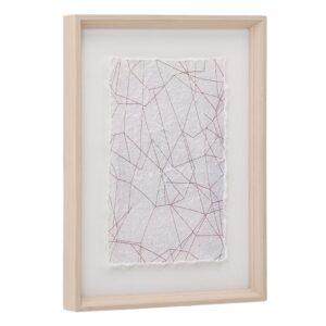 Kave Home Bílý abstraktní obraz Durkan 40 x 30 cm