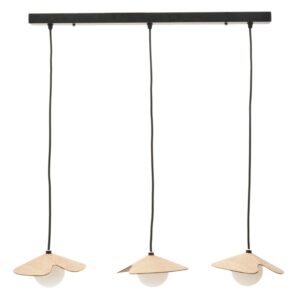 Dřevěné závěsné světlo Kave Home Wilara 60 cm