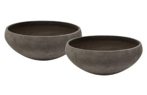 Kave Home Set dvou šedých zahradních květináčů Nura Ø 45/55 cm