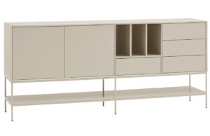 Krémová komoda Teulat Platt 220 x 45 cm