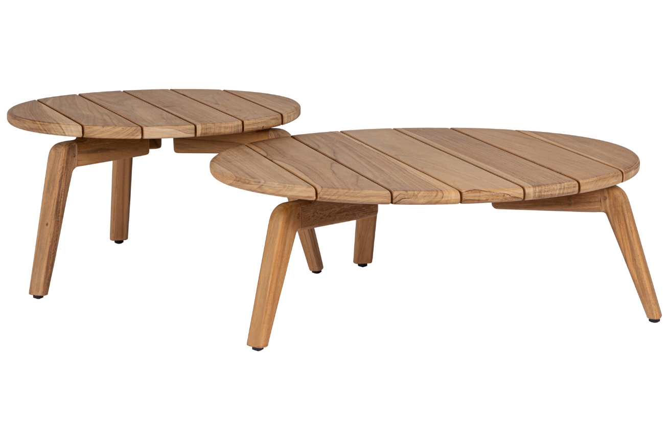 Bizzotto Set dvou dřevěných zahradních stolků Eularia 60/80 cm