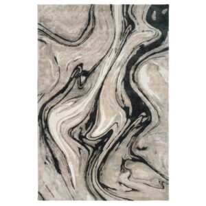 Fargotex Černo-béžový koberec Blur 160 x 230 cm