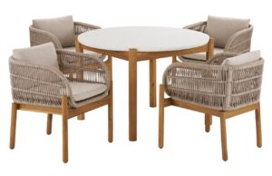Nordic Living Zahradní set židlí a stolu Terracina