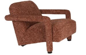 Dutchbone Červené čalouněné lounge křeslo KENT