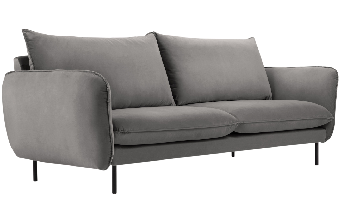 Cosmopolitan Design Světle šedá sametová pohovka Vienna 160 cm