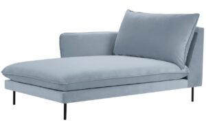 Cosmopolitan Design Světle modrá sametová lenoška Vienna 170 cm