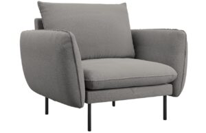 Cosmopolitan Design Šedé bouclé křeslo Vienna