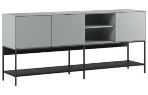 Marckeric Zeleno-černá lakovaná komoda Amira 180 x 40 cm
