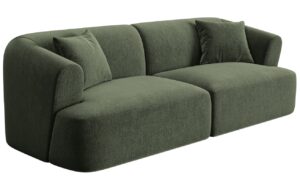 Cosmopolitan Design Zelená sametová trojmístná pohovka Campi 220 cm
