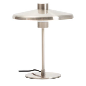 Kave Home Stříbrná kovová stolní lampa Nuvira