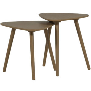 WOOOD Set dvou hnědých odkládacích stolků Nila 40 x 40/45 x 45 cm