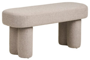Nordic Living Béžová lavice Beston 95 cm
