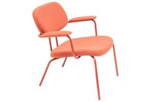 MDD Červené lounge křeslo New School s područkami