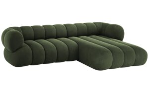 Cosmopolitan Design Zelená sametová rohová pohovka Koge 270 cm