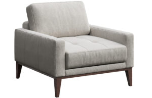 Mesonica Světle šedé čalouněné křeslo Musso Tufted