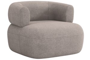 Windsor & Co Světle hnědé bouclé křeslo Aldrin