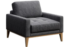 Mesonica Tmavě šedé čalouněné křeslo Musso Tufted