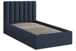 Micadoni Tmavě modrá postel Allison 90 x 200 cm s úložným prostorem