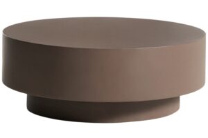 Kave Home Hnědý cementový zahradní stolek Garbet 80 cm