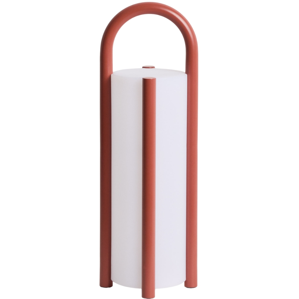 Kave Home Červená přenosná zahradní LED lampa Leros 48 cm