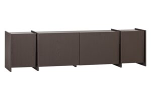 WOOOD Hnědý dřevěný TV stolek Brock 200 x 44 cm