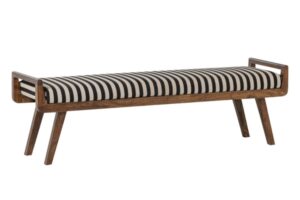 WOOOD Černobílá lavice Valo 157 cm