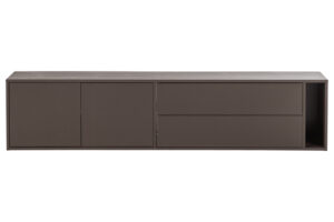 WOOOD Hnědý dřevěný TV stolek Settle Down 200 x 44 cm