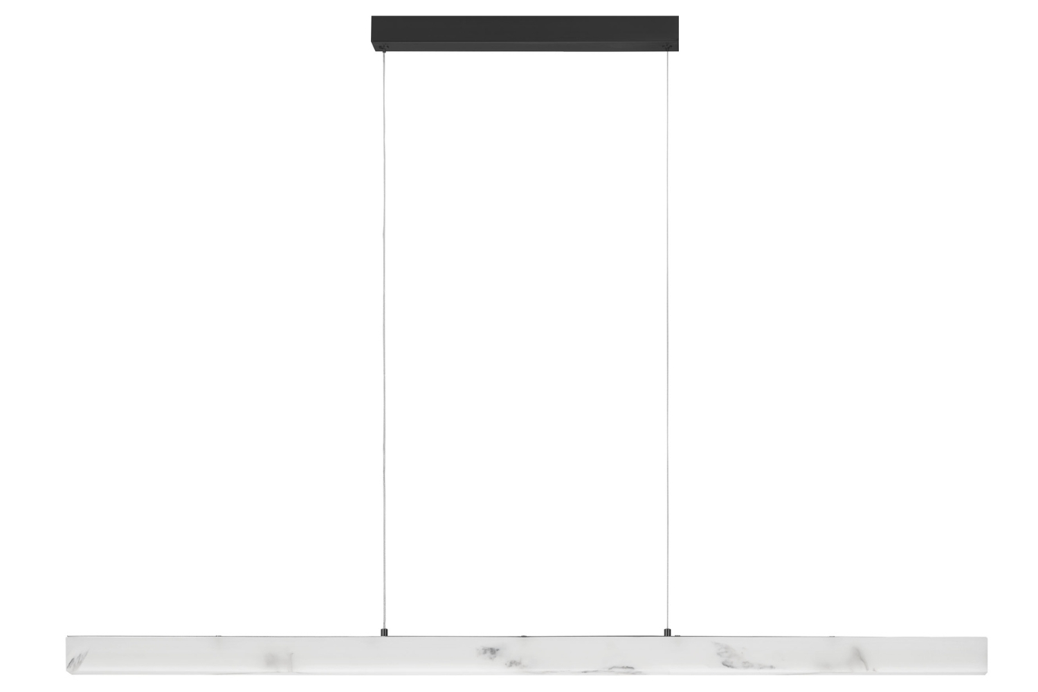 Nova Luce Bílé závěsné LED světlo Vaster 120 cm s černým zavěšením