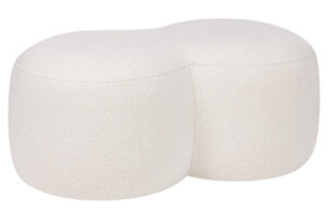 noo.ma Béžový bouclé taburet Umbo 88 x 50 cm