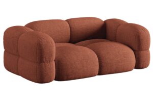 Cosmopolitan Design Terakotově oranžová trojmístná pohovka Loretto 210 cm