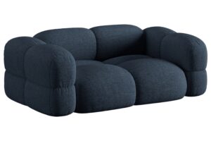 Cosmopolitan Design Tmavě modrá trojmístná pohovka Loretto 210 cm