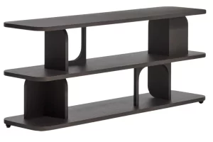 Kave Home Tmavě hnědý dubový regál Aduma 66 x 160 cm